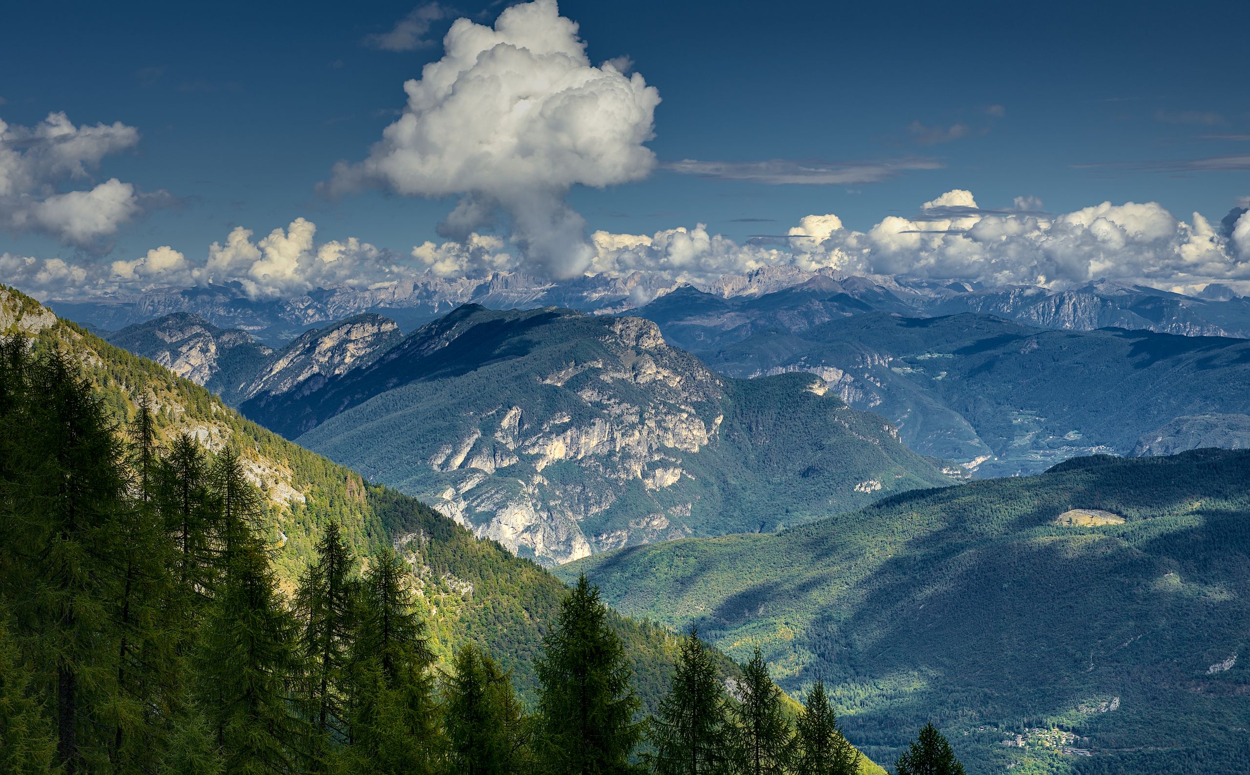 The Dolomites at the Horizon