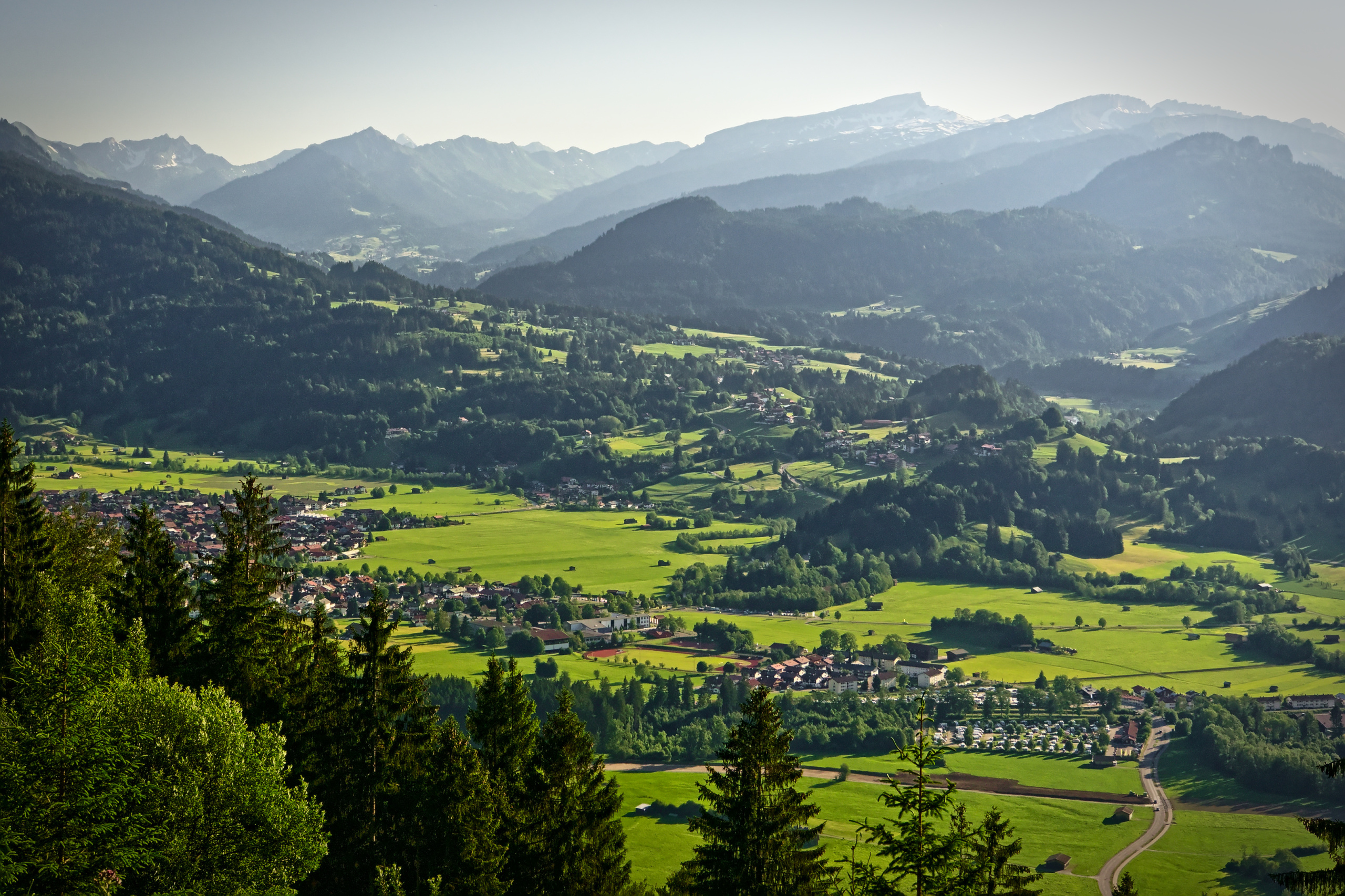 View of Hoher Ifen Across the Iller Valley