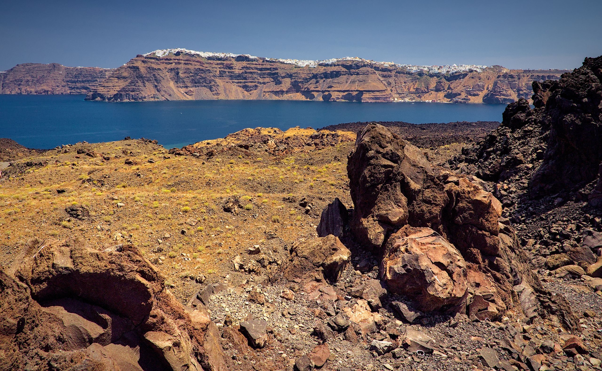 Nea Kameni Volcano Island