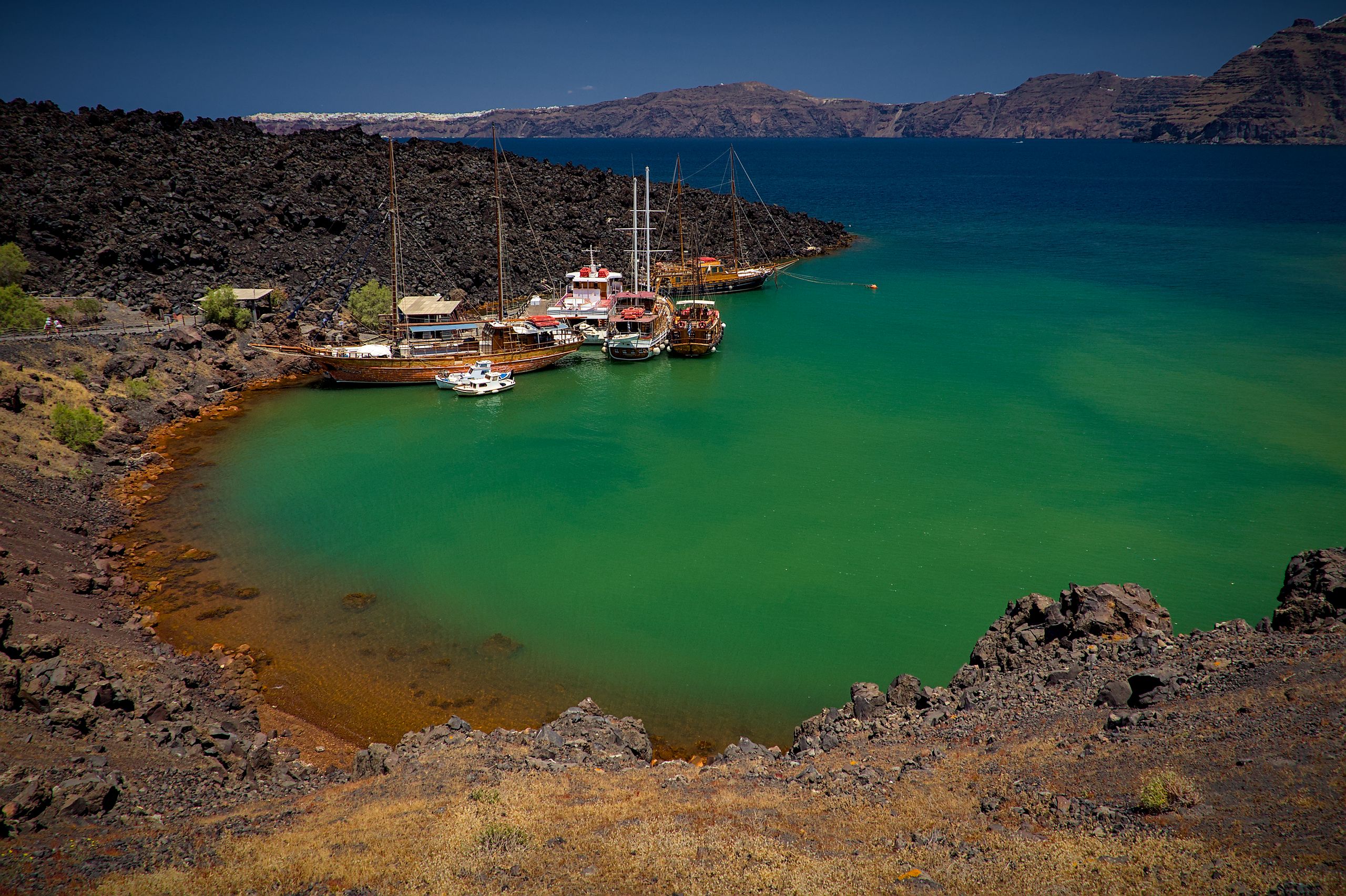 Nea Kameni Volcano Island