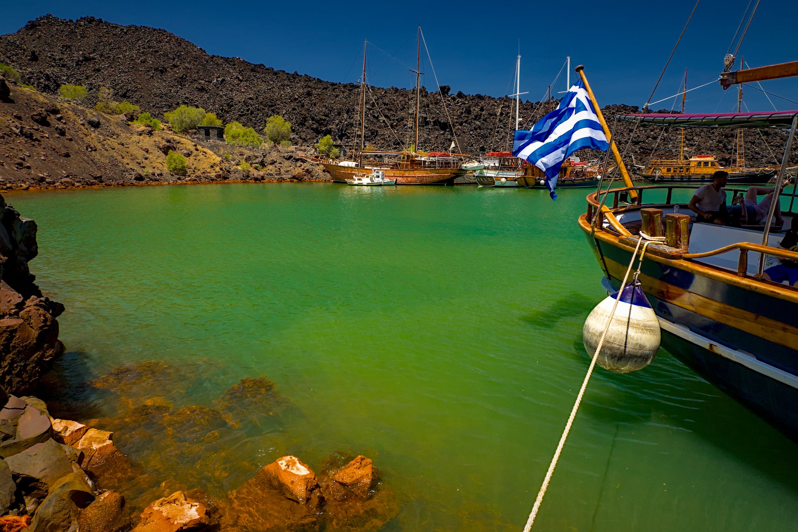 Nea Kameni Volcano Island