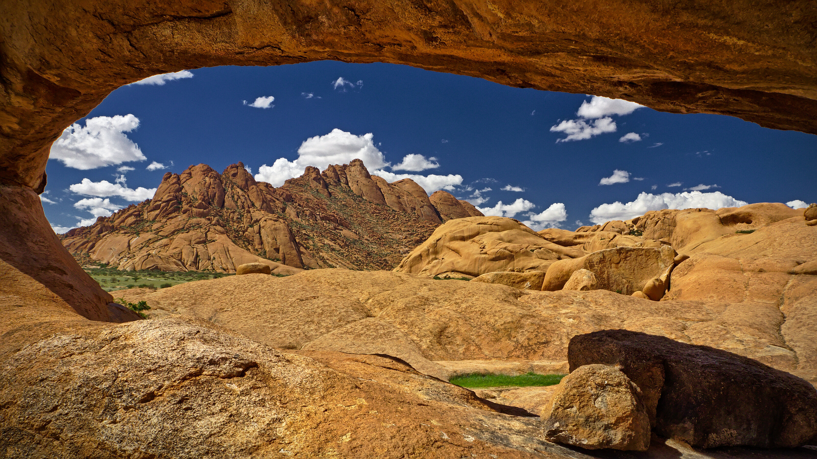 View Of The Pontok Mountains Through The Natural Arch