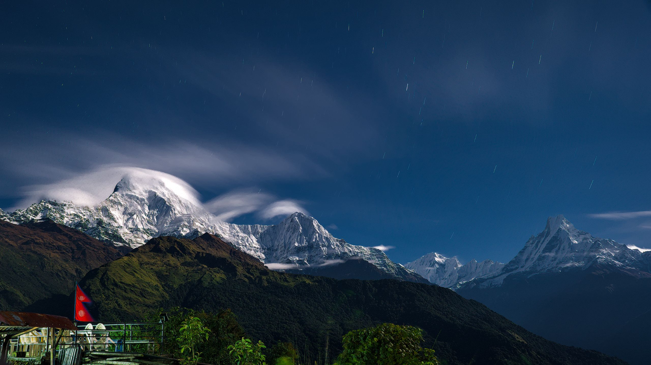 Annapurna Range and Machapuchare