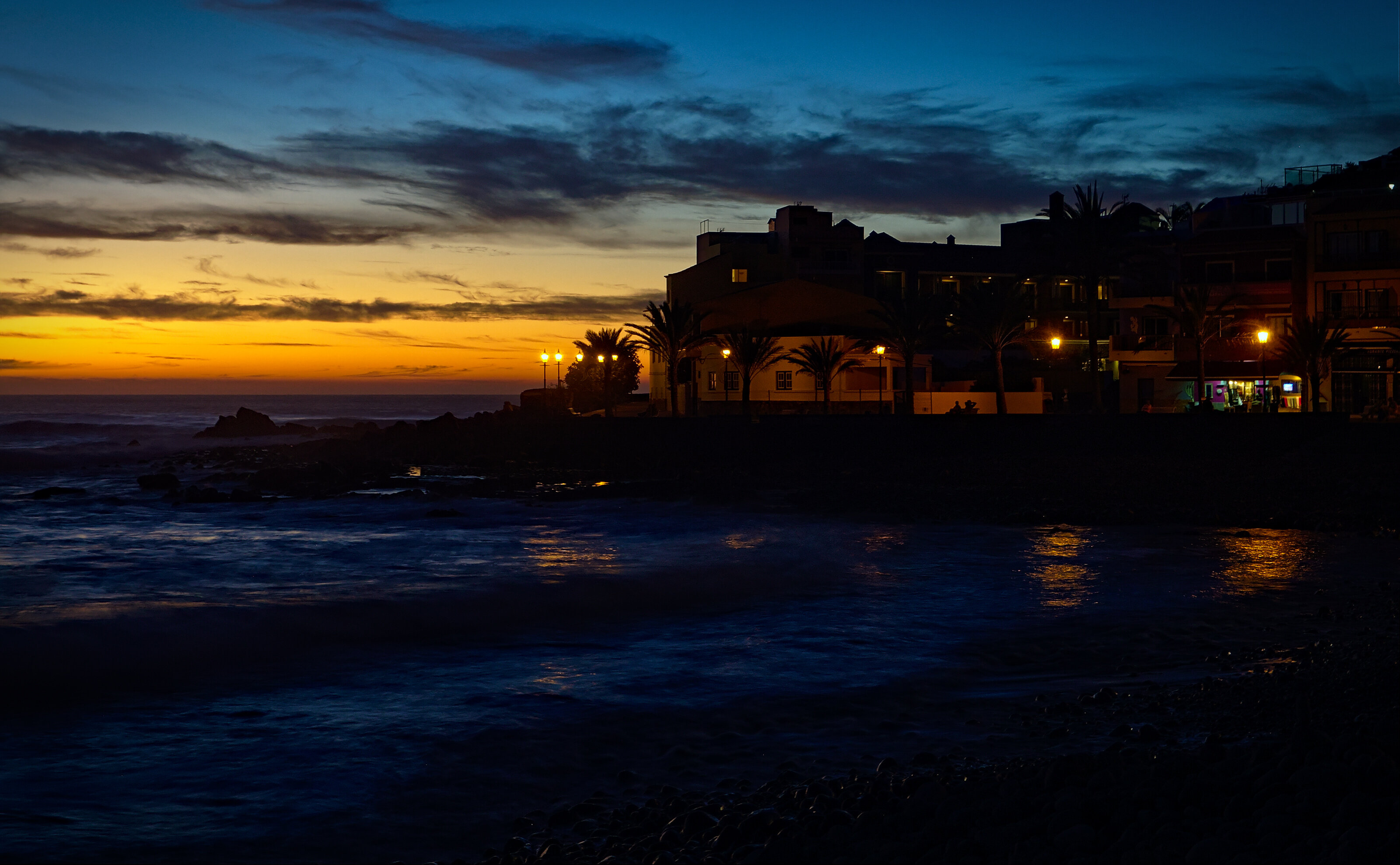 Sunset over La Playa